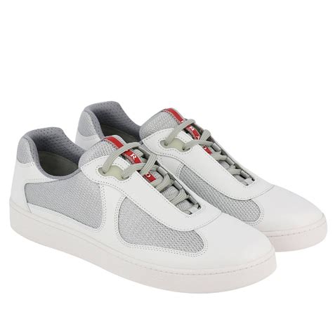 prada sneaker uomo bianche|prada sneakers.